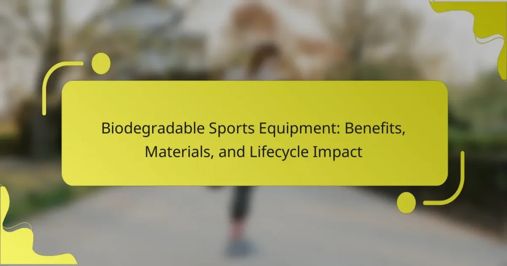 Biodegradable Sports Equipment: Benefits, Materials, and Lifecycle Impact