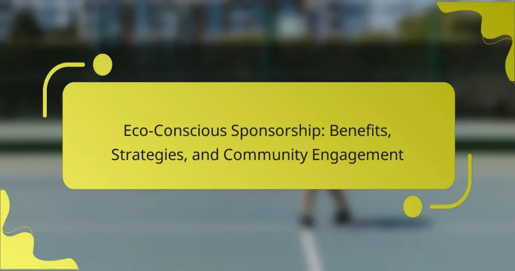 Eco-Conscious Sponsorship: Benefits, Strategies, and Community Engagement