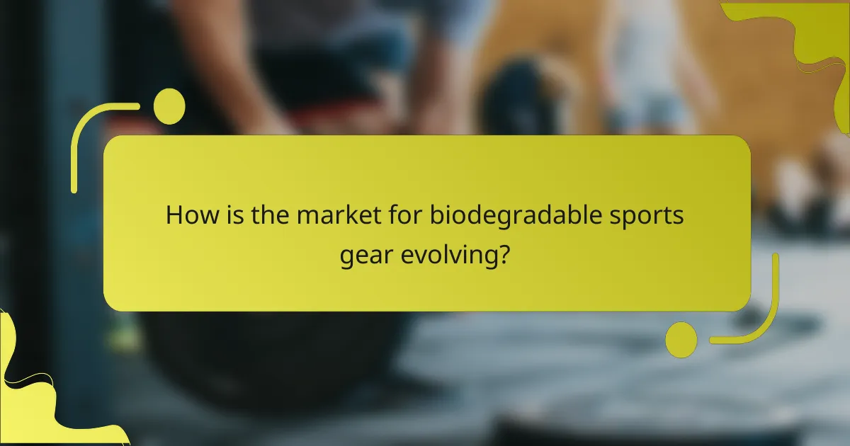 How is the market for biodegradable sports gear evolving?