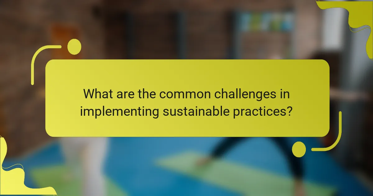What are the common challenges in implementing sustainable practices?