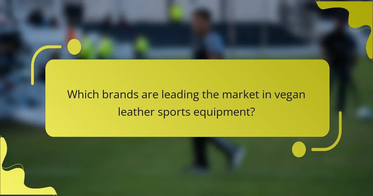 Which brands are leading the market in vegan leather sports equipment?