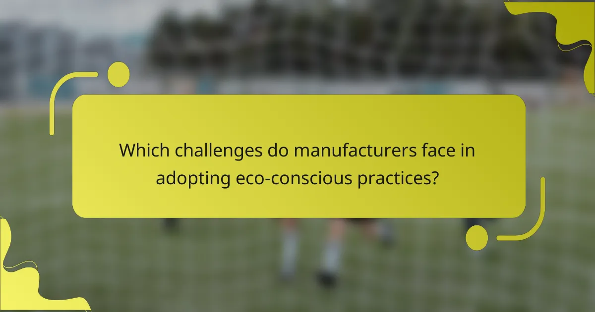 Which challenges do manufacturers face in adopting eco-conscious practices?