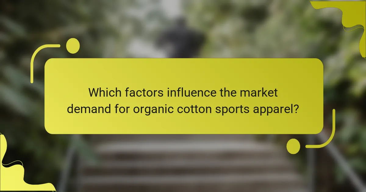 Which factors influence the market demand for organic cotton sports apparel?